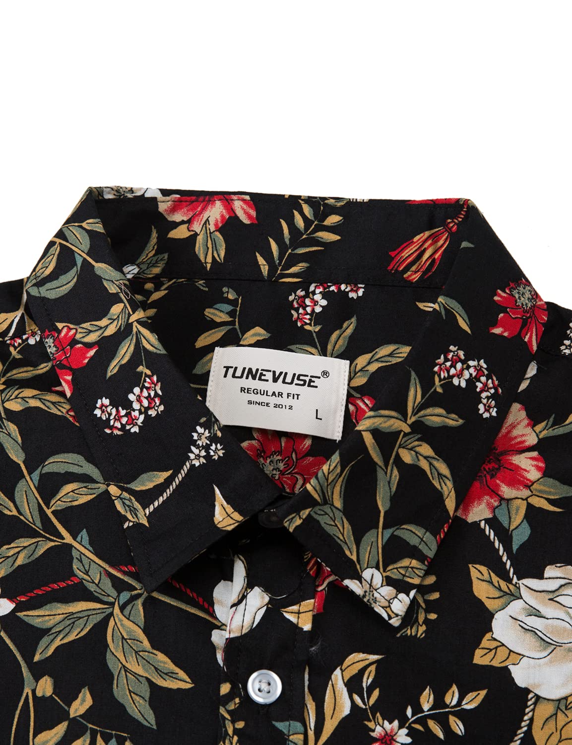 TUNEVUSE Tropical Camicia con Bottoni Uomo