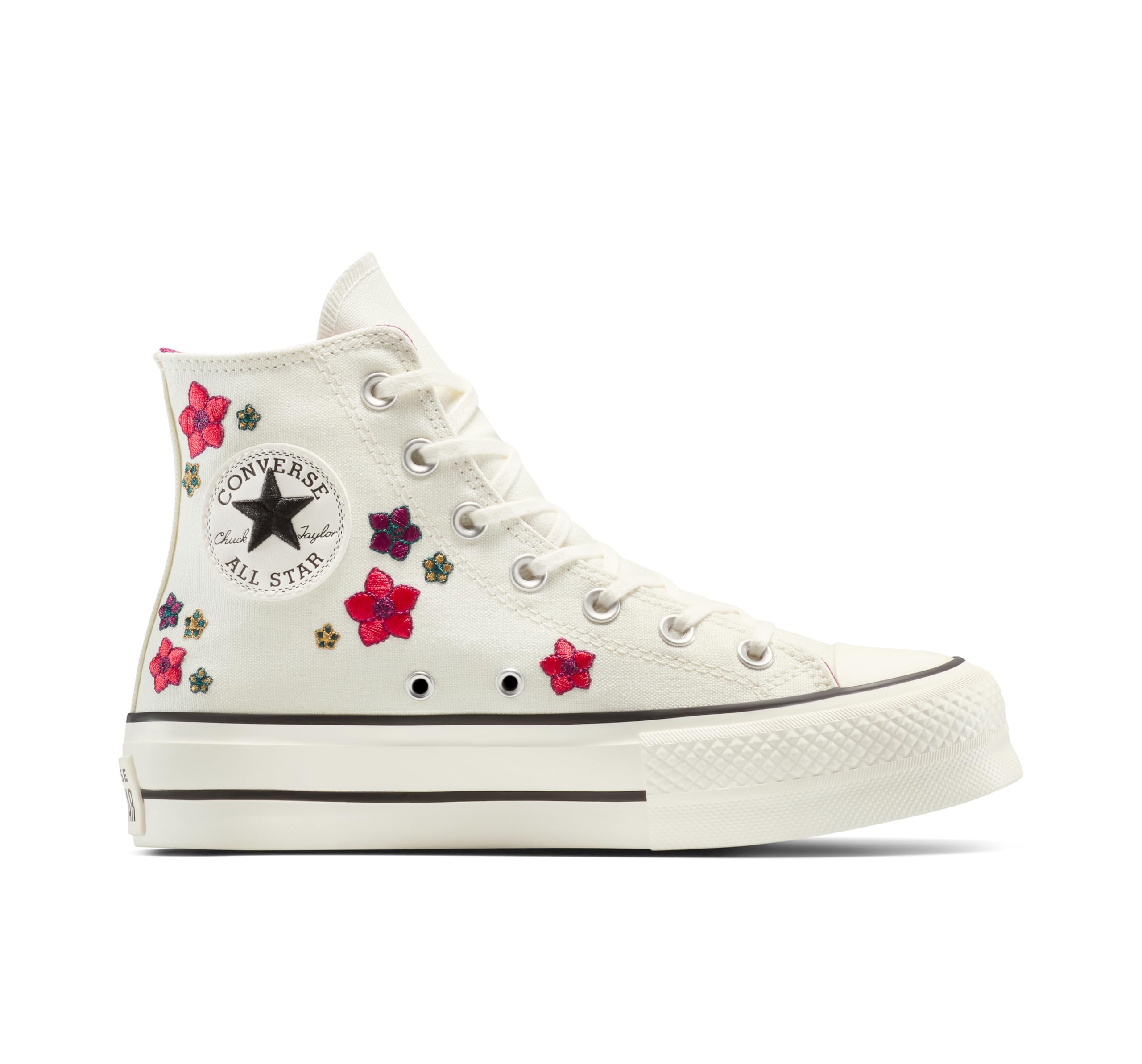 Converse Women's Chuck Taylor All Star Lift Platform Flowers High Top Sneaker