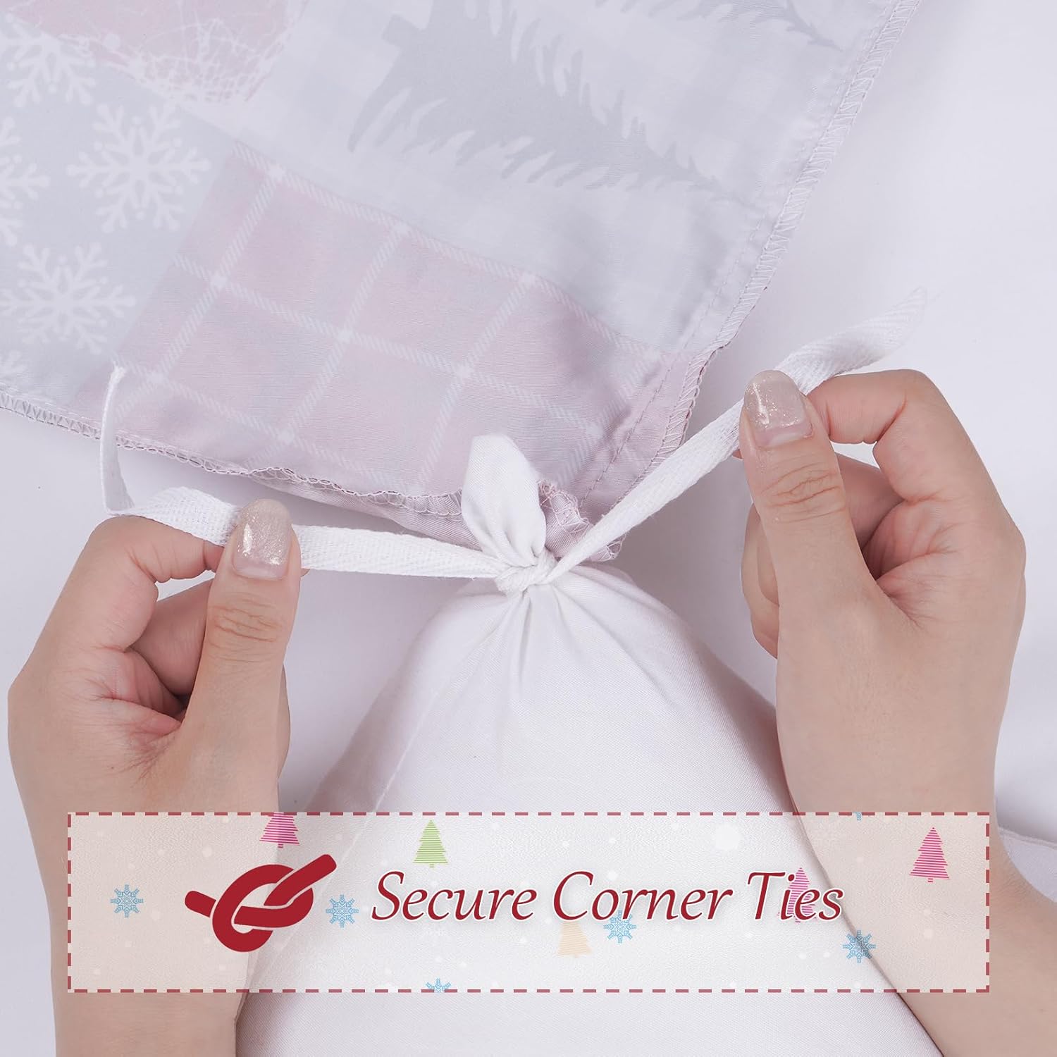 FRAMICS 3 Piece Christmas Duvet Cover Queen Set - Soft Double Brushed Retro Queen Duvet Cover with Zipper Closure, Red Buffalo Plaid Comforter Cover Set, 1 Duvet Cover 90 x 90 inch and 2 Pillow Shams - Image 5