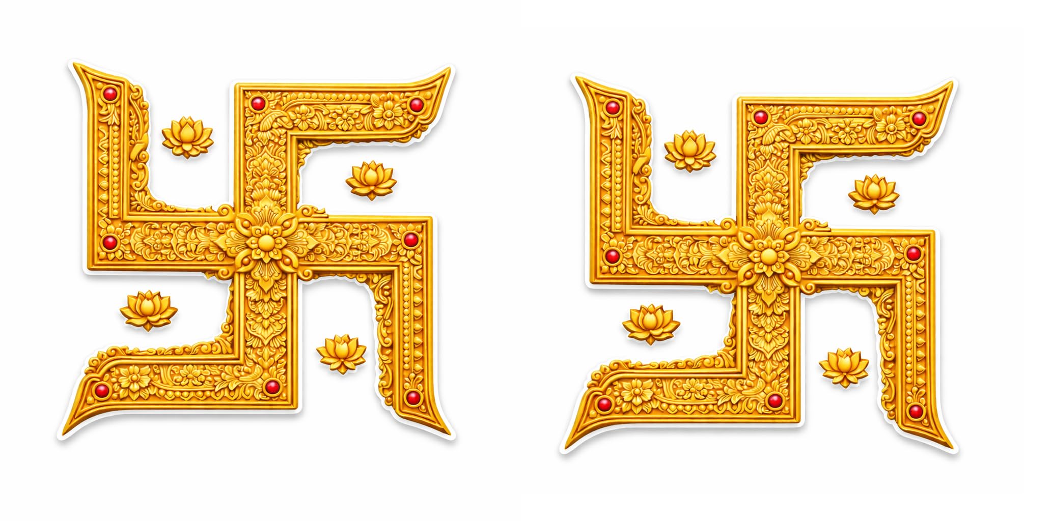 Swastik Traditional Sticker for Home Entrance Pooja Room Swastik Wall Sticker Vastu Symbol Wall Decal for Door Decoration Spiritual Swastik Sticker Set (Pack of 2)-image-12
