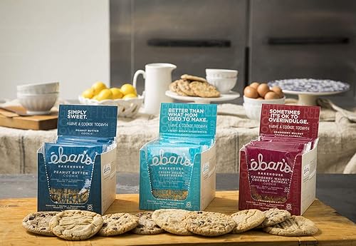 Miniatura 5 de Eban's Galletas frescas horneadas sin gluten  24 galletas grandes (2 cajas de 12)  suaves y masticables, envueltas individualmente, gourmet, sin