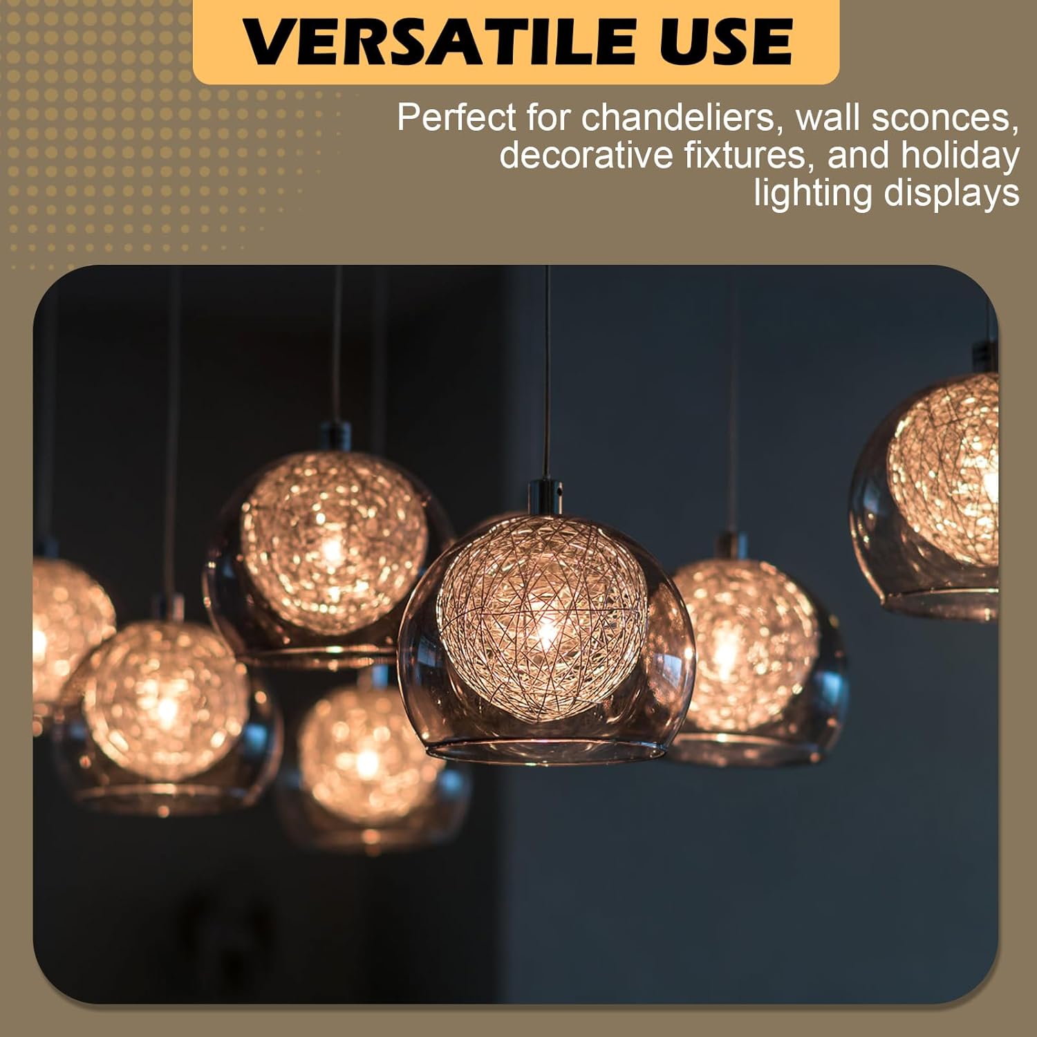 Clear Flame Decorative Light Bulbs 25 Watt 2 Pack 75337