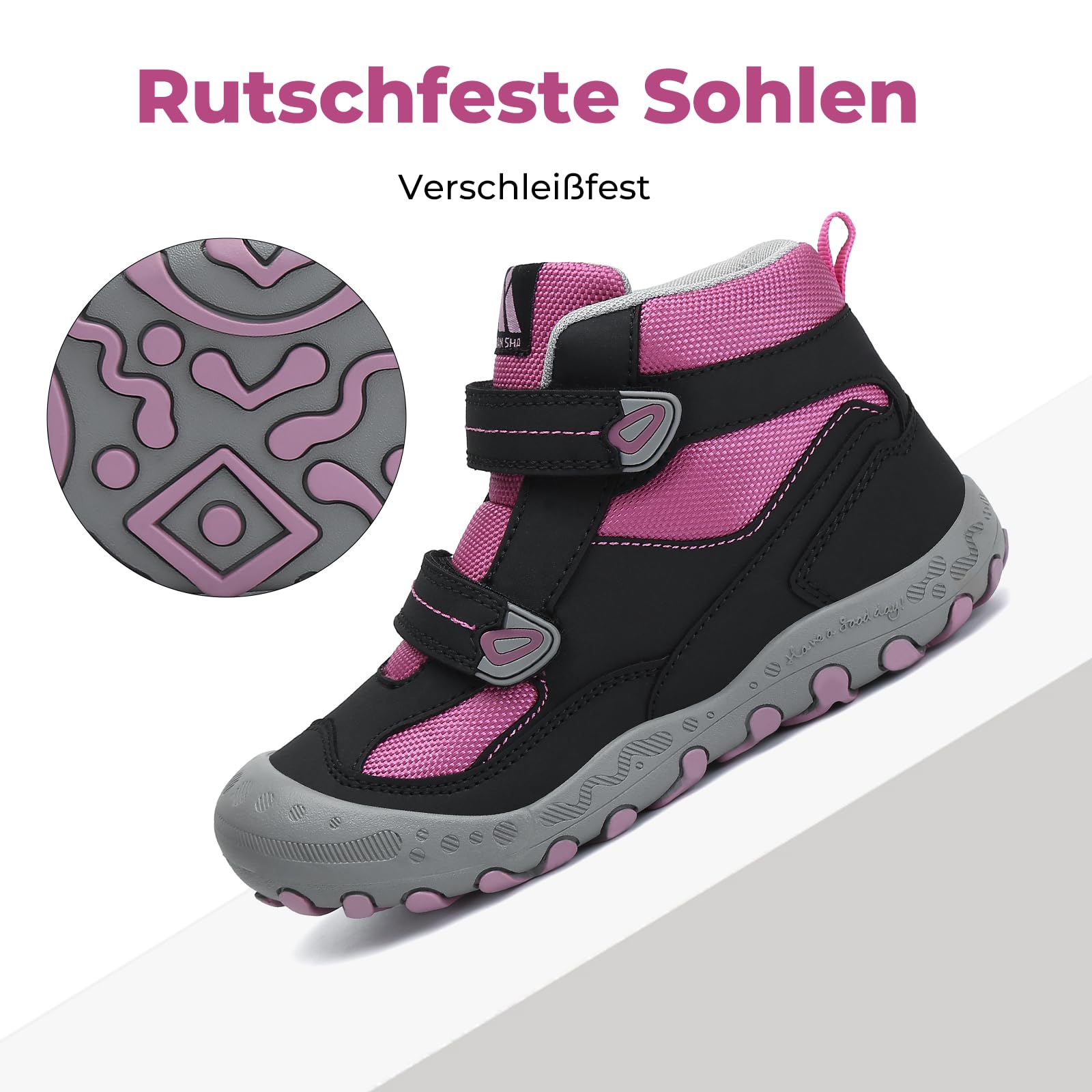 Mishansha Kinder Wanderschuhe Trekking Wanderstiefel Outdoor Trekkingschuhe 24-38 EU | Jungen Outdoor Wanderschuhe, Mädchen Freizeitschuhe, Kinderschuhe