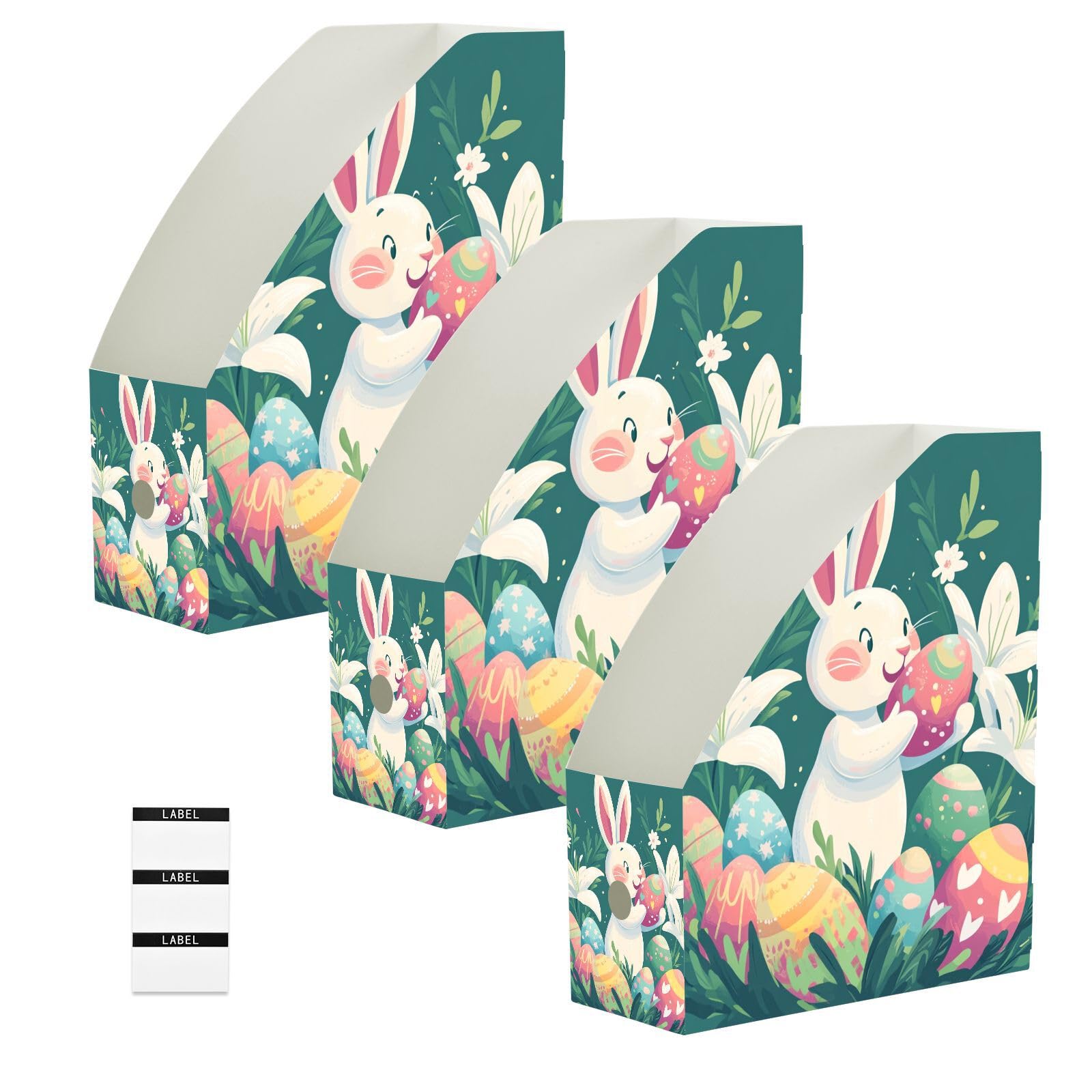 Boîte de rangement pour dossiers lapin mignon essentiels de bureau