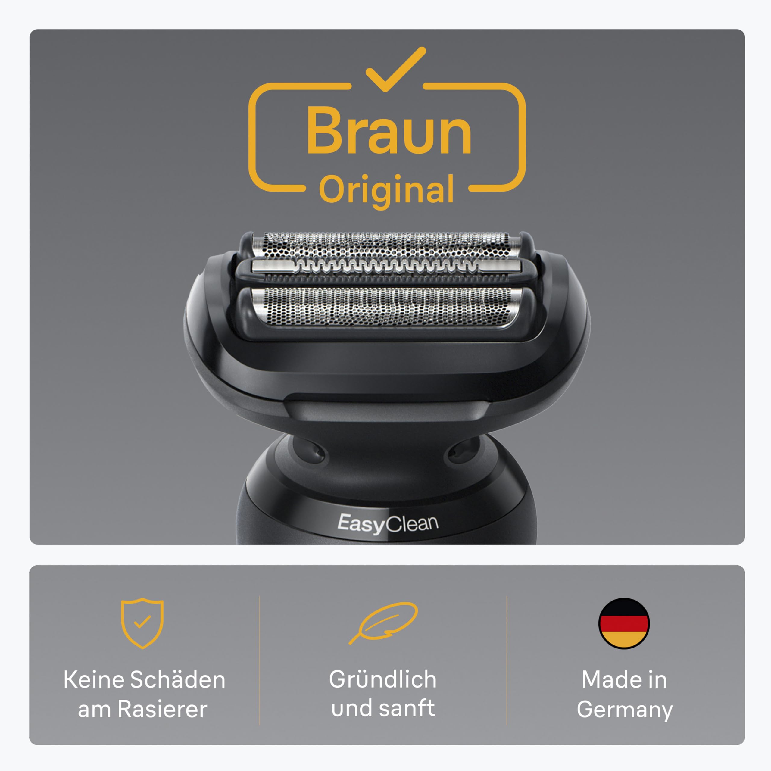 Braun Elektrorasierer Scherkopf Series 5, 54B, Schwarz - Original Ersatzscherteil und Rasierer Zubehör vom Hersteller, Made in Germany, Kompatibel mit Braun Series 5 Rasierern