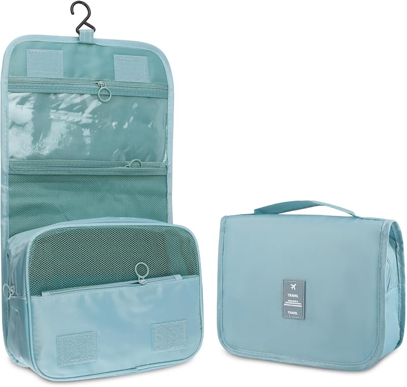Necessaire de viagem dobrável Motroce com gancho, azul, 1 unidade