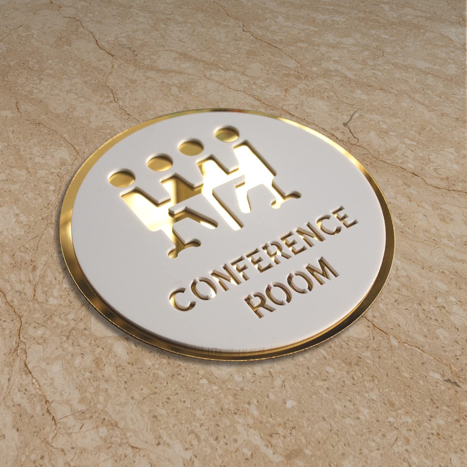 Vertical Root Inc Conference Room Sign 6 INCH * 6 INCH Self-Adhesive Sign for Business Office Corporate Hotel, Company, Factory, Club, Commercial, Malls.