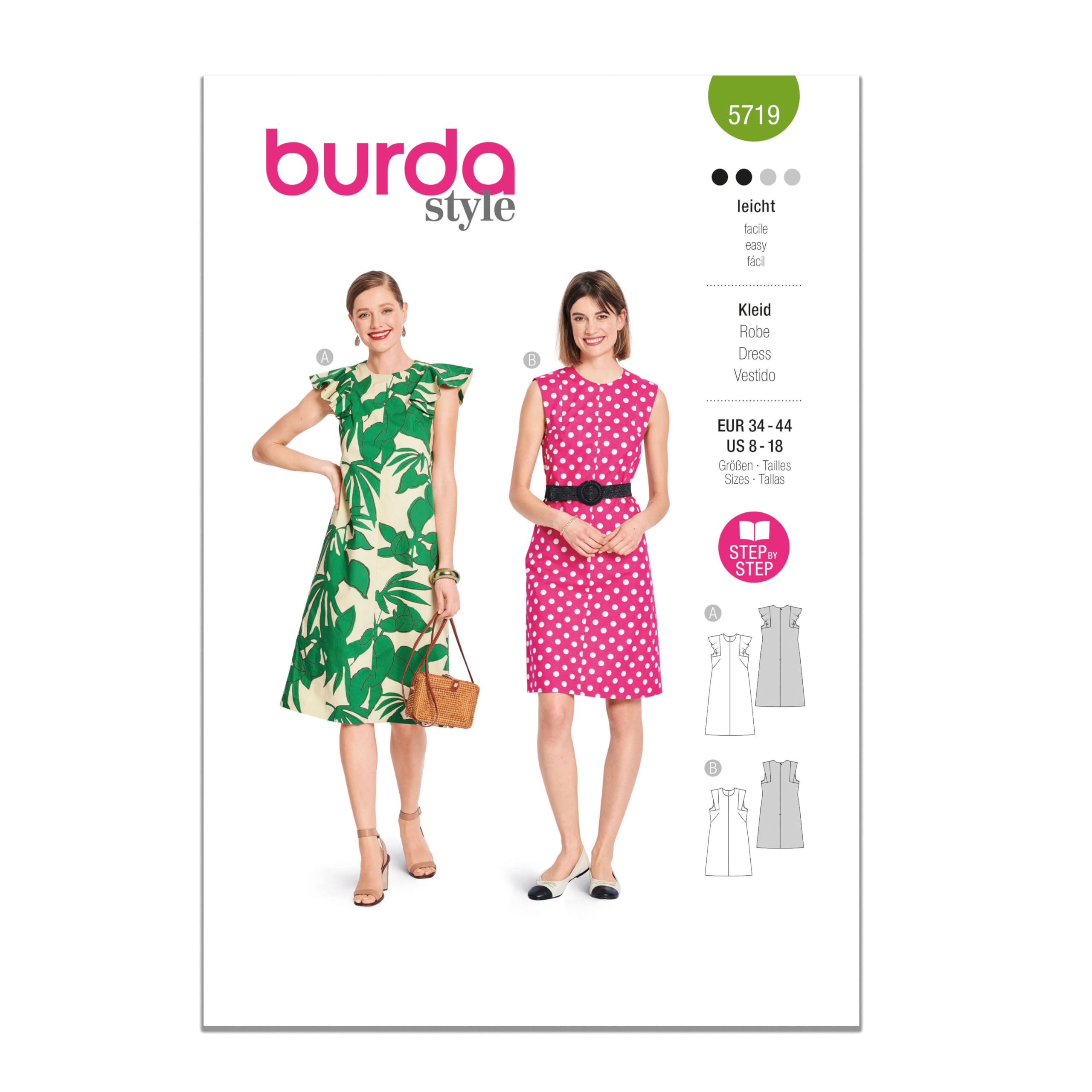Burda Style Sewing Pattern B5719 Misses' Dress