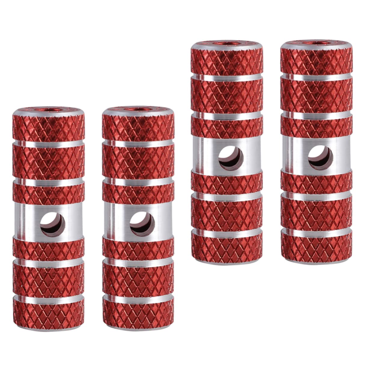 NAMOARLY 2 Pair Aluminum Alloy Bike Cylinder Seat Axle Pegs for Mountain Bike Red