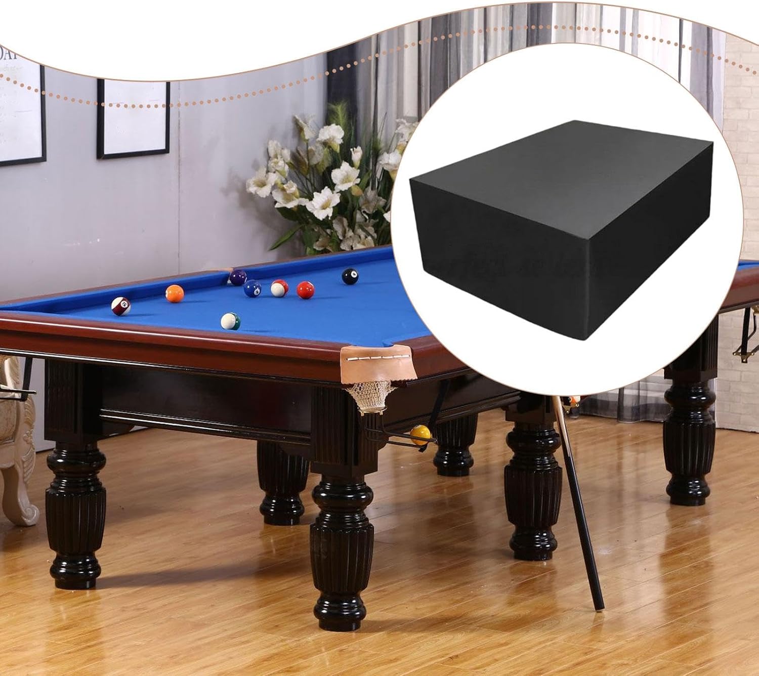 Pool Table Cover Billiard Table Cover Heavy Duty for Storage High Oxford Cloth Furniture Covers- 7 ft
