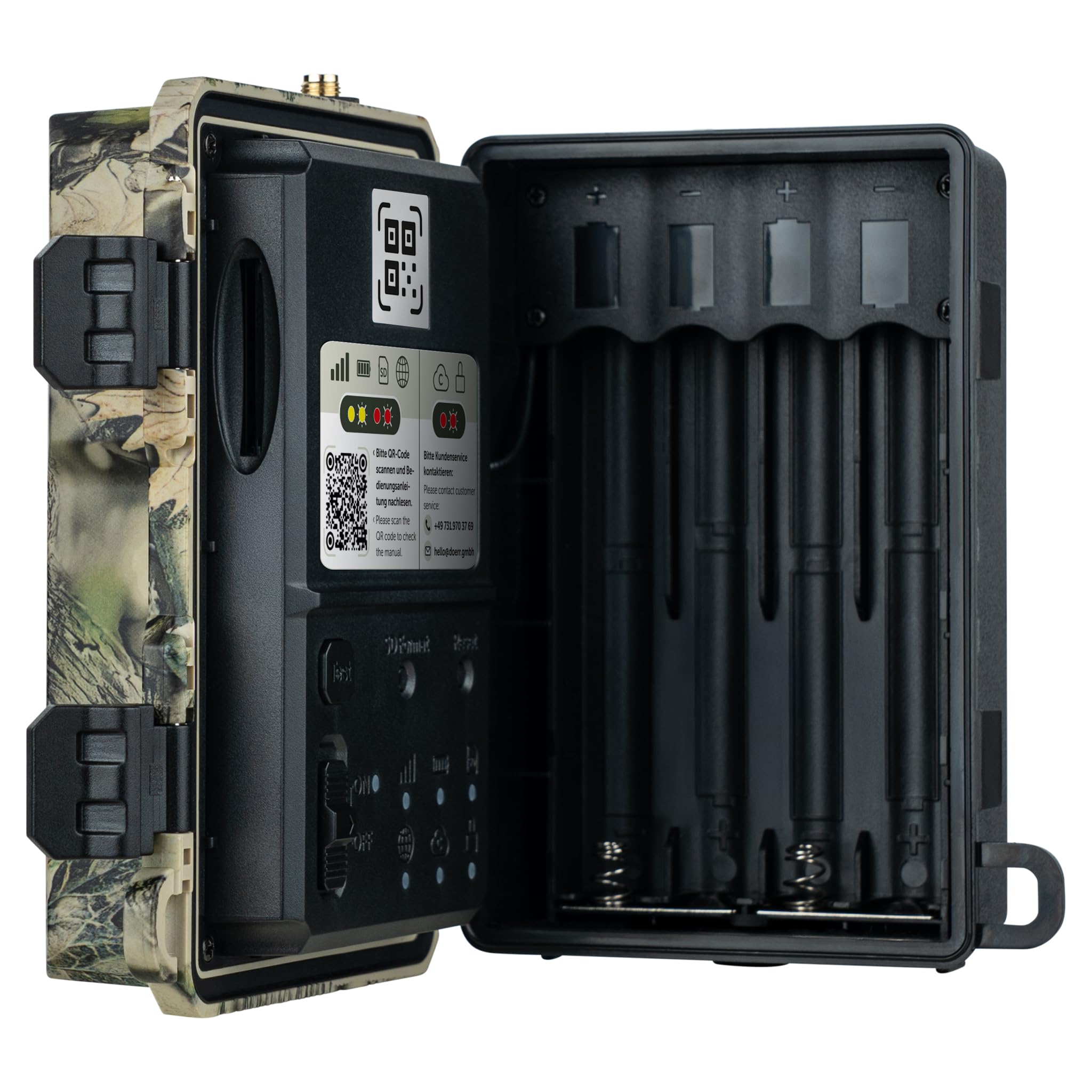 DÖRR Cloud Mini 4G/LTE Wildkamera, Überwachungskamera, Simlockfrei, iOS/Android/Web App, 4G Bild-& Videoversand, 12MP Bilder, Full HD1080P Videos, Infrarotblitz, Fotofalle, Jagdkamera, Bewegungsmelder