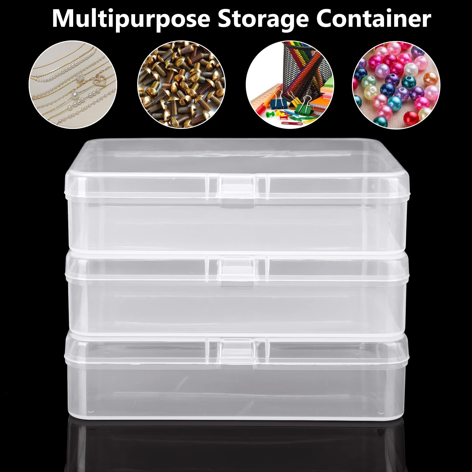 24 Scatoline Plastica Con Coperchio Incernierato - Contenitori Trasparenti 6.2x6.2x4 Cm Per Minuteria - Foto 6