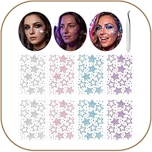 QWALIT Mix Fake Piercings Face Gems Eye Hair Jewels Stick on Rhinestones