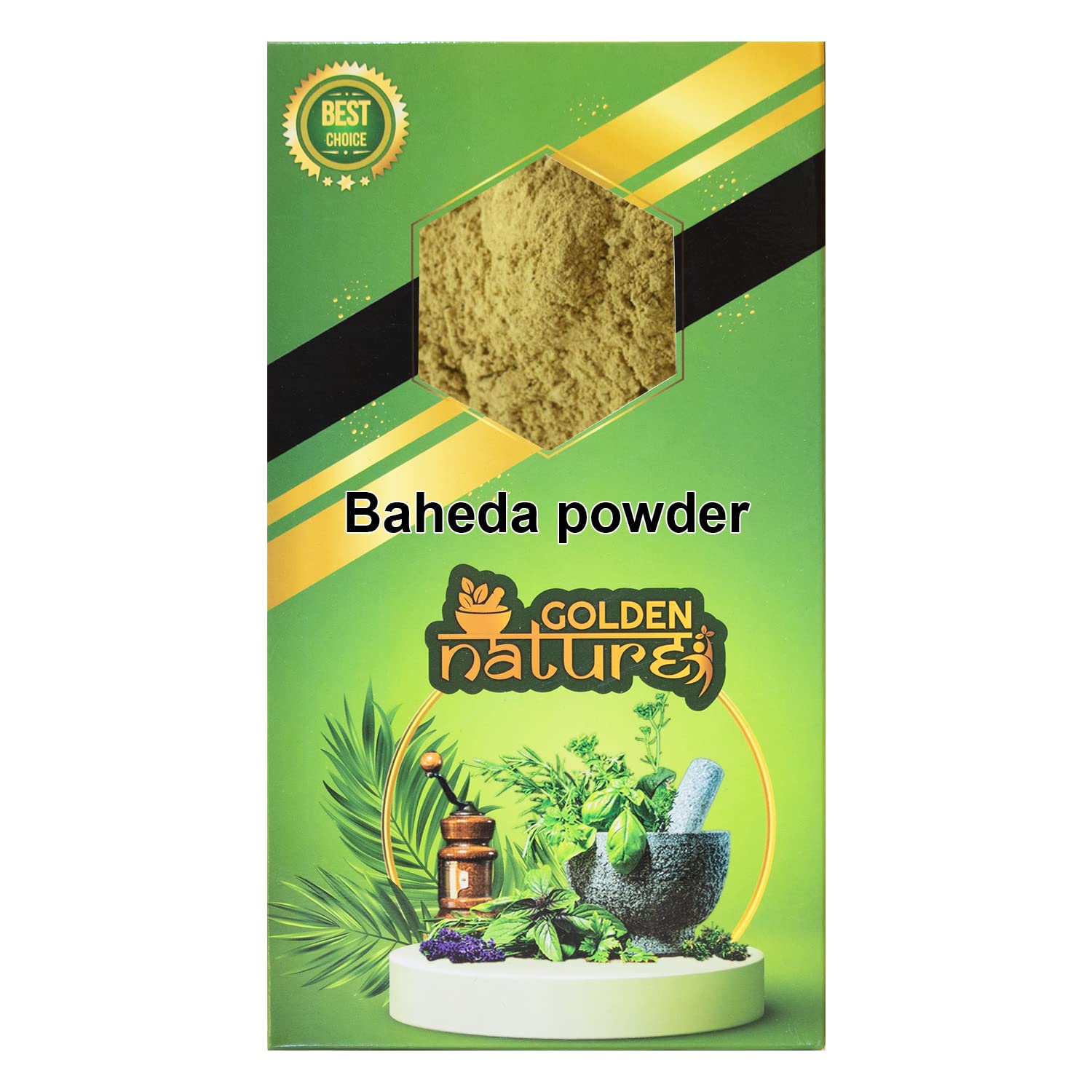 GOLDEN NATURE Baheda Powder - Terminalia Belerica/Bibhitaki, Natural Behda Churan For Eating | Baheda Powder Ayurvedic Medicine for Acidity Relief | Immunity Booster and Good for Oral Health (200gm)
