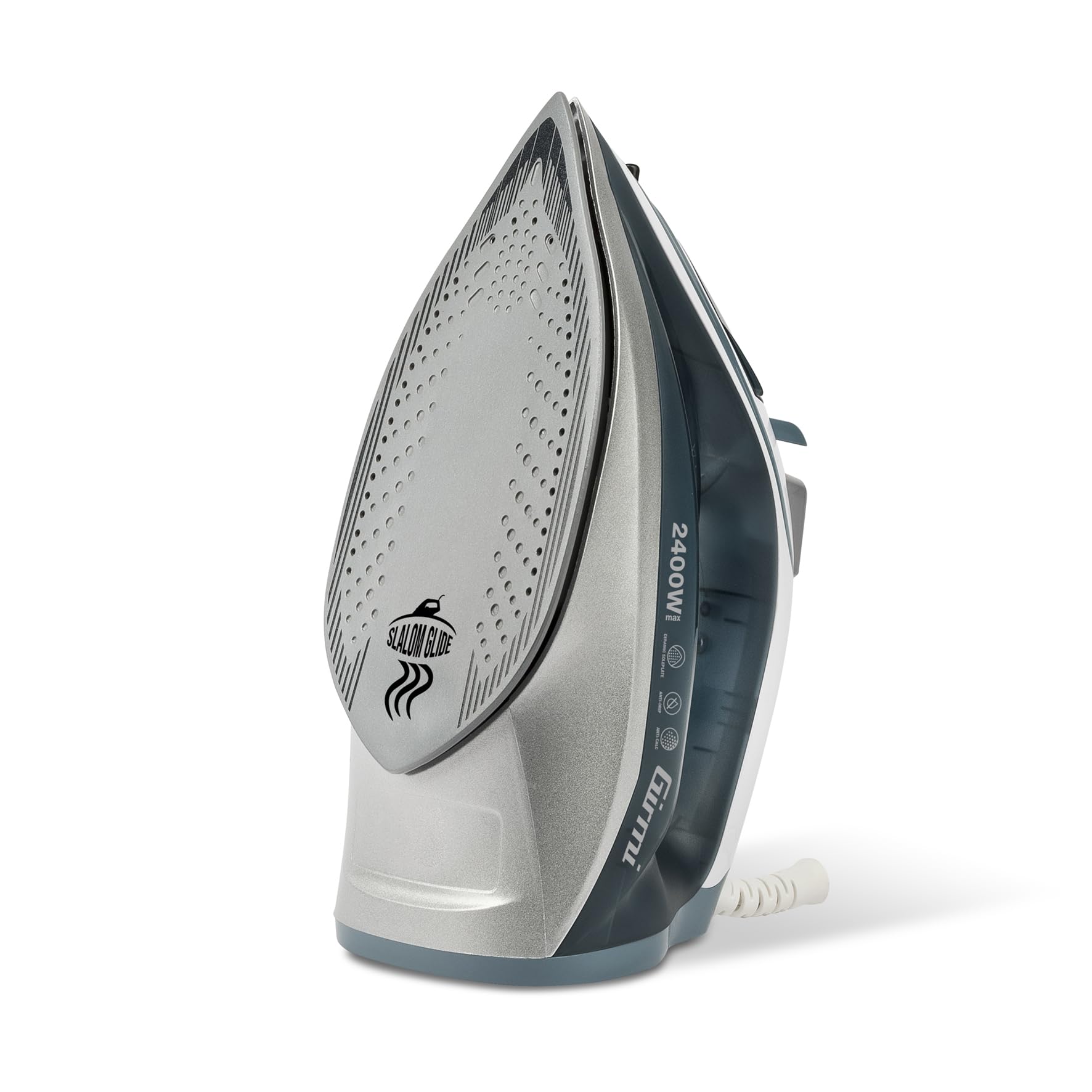 Girmi ST51 Ferro da Stiro A Vapore, Alta potenza 2400 W, Piastra in Ceramica, Impugnatura ergonomica, Capacità 250 ml, Funzione Anti-calcare, Anti-goccia, Auto-pulizia