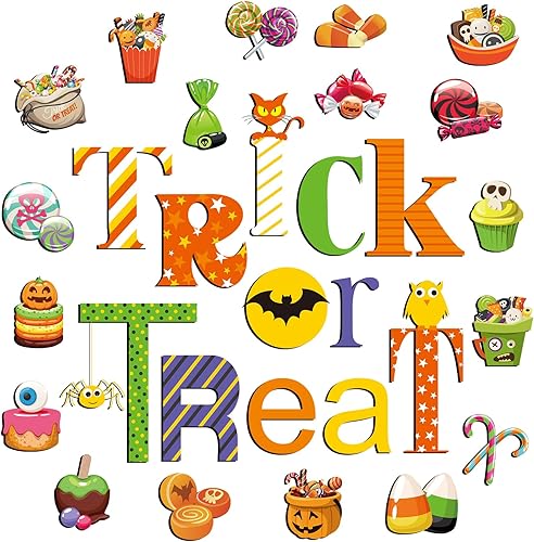 30 imanes de Halloween para puerta de crucero, decoración de calabaza, murciélago, truco, dulce o truco, imanes magnéticos para puerta de crucero,