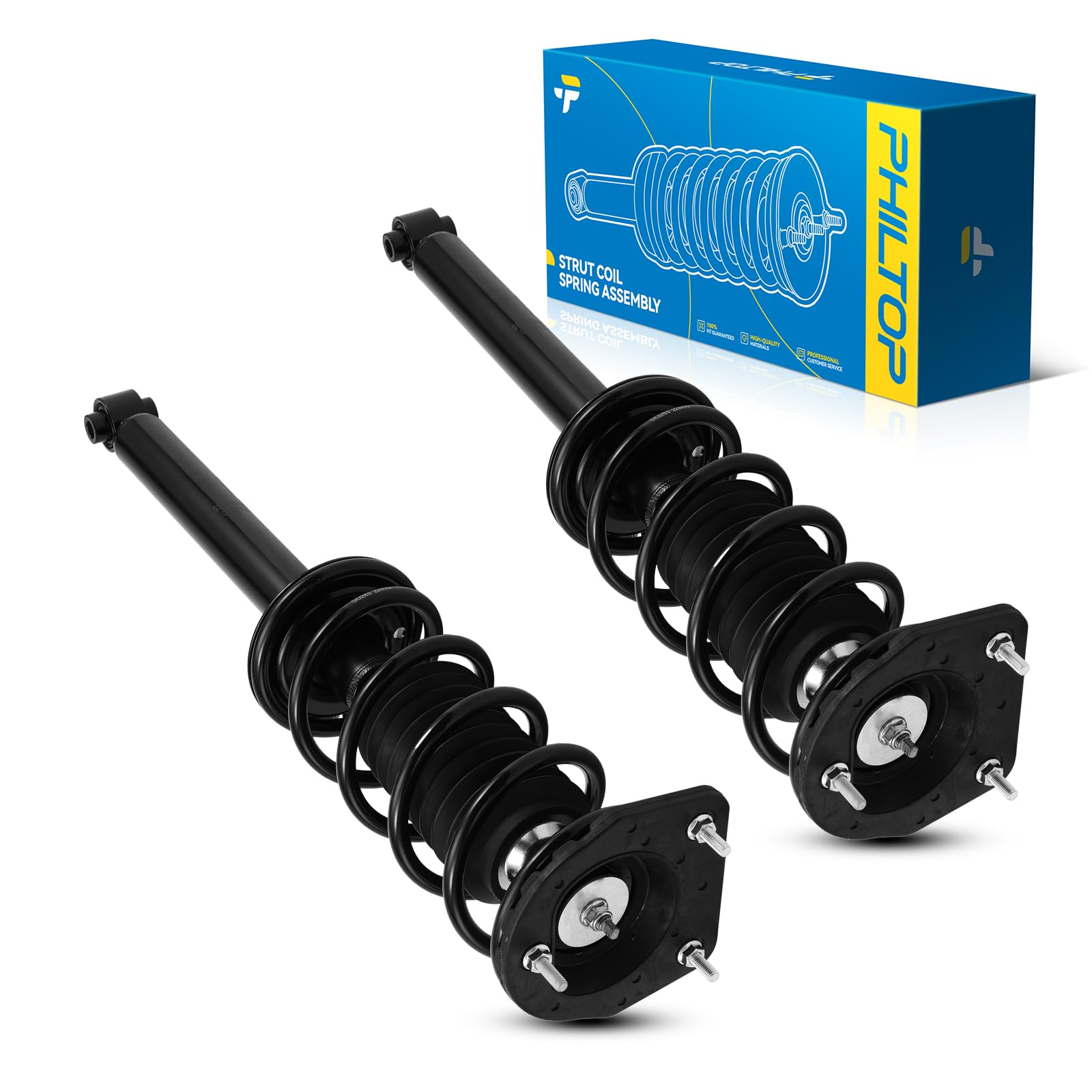 Photo 1 of ***ONLY ONE*** PHILTOP Front Complete Struts Shock Absorber Compatible with 2013 2014 2015 Chevrolet Camaro, Struts with Coil Spring Assemblies #OE 172912 172913, 
