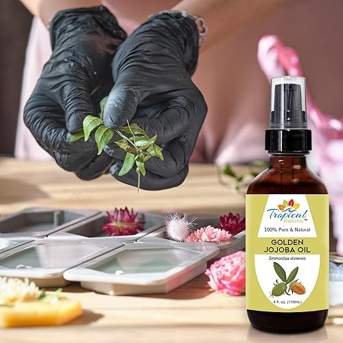Miniatura 6 de Tropical Holistic Aceite de jojoba de 4 onzas, natural, puro, prensado en frío, sin refinar, hidratante para piel, cuero cabelludo seco, cabello,