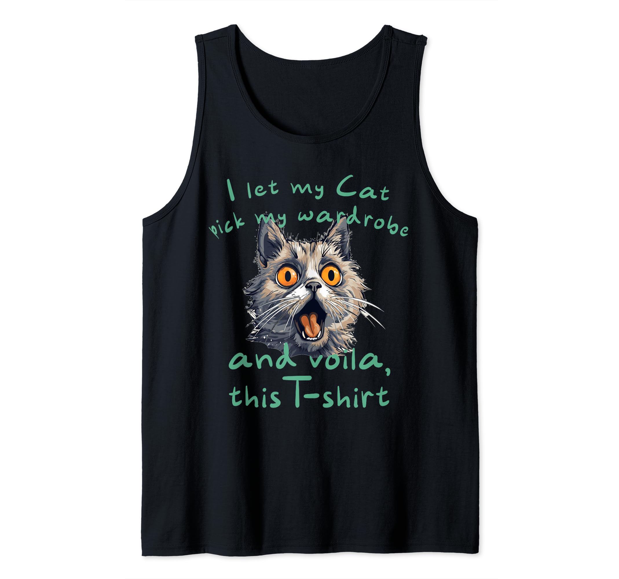 My feline companion select my wardrobe and voila, I had this Tank Top