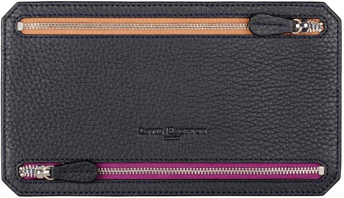 Slate Grey Leather Multi Currency Wallet