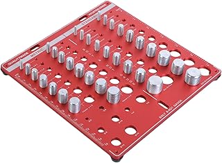 Pernos profesionales para montaje en pared, placa identificadora de rosca, 34 agujeros en color rojo para una organización eficiente del almacenamiento