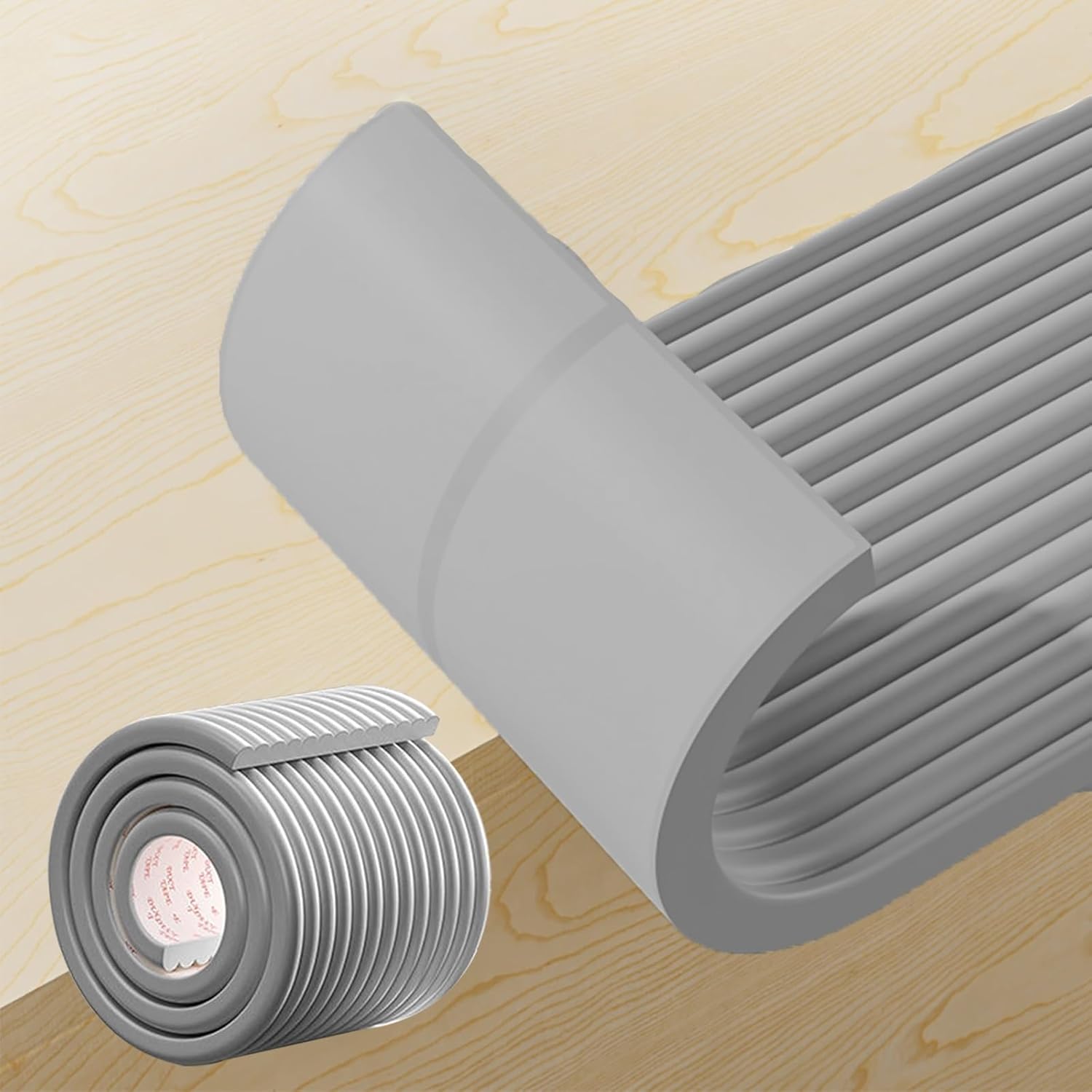 Edge Corner Protector with Adhesive, Soft Rubber Foam Padding, Sharp Edge Safety Bumper for Furniture