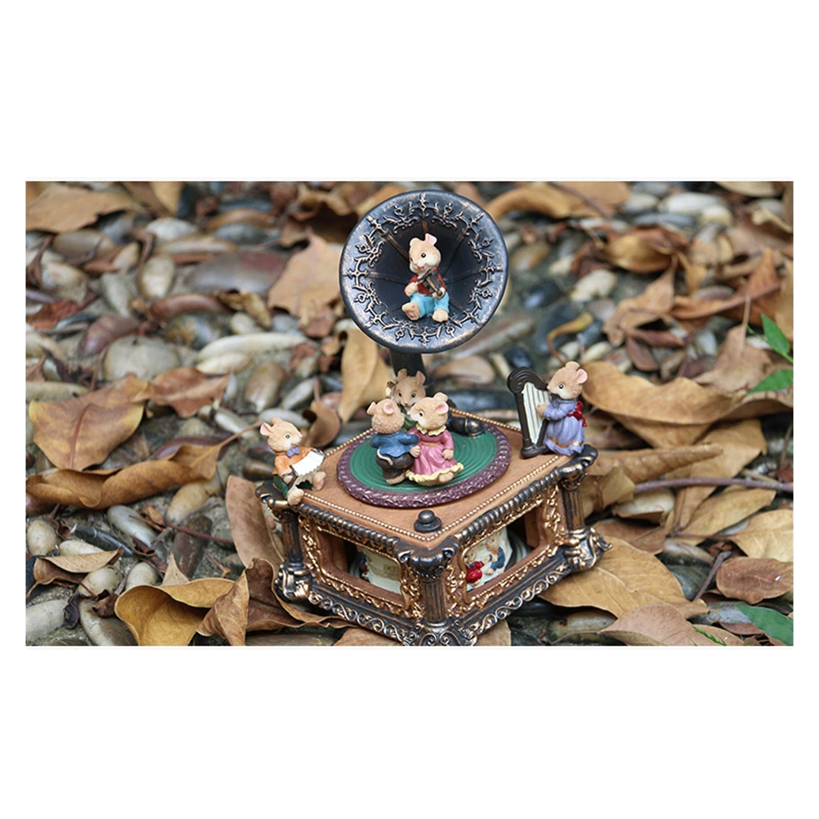 Carillon, per Ragazze Donne Retro Box Music Box Phonografo Ornamenti Clockwork Music Box Girl Amante Girl Regalo di compleanno Uomini e donne Scatola di musica per Compleanno Natale Festa