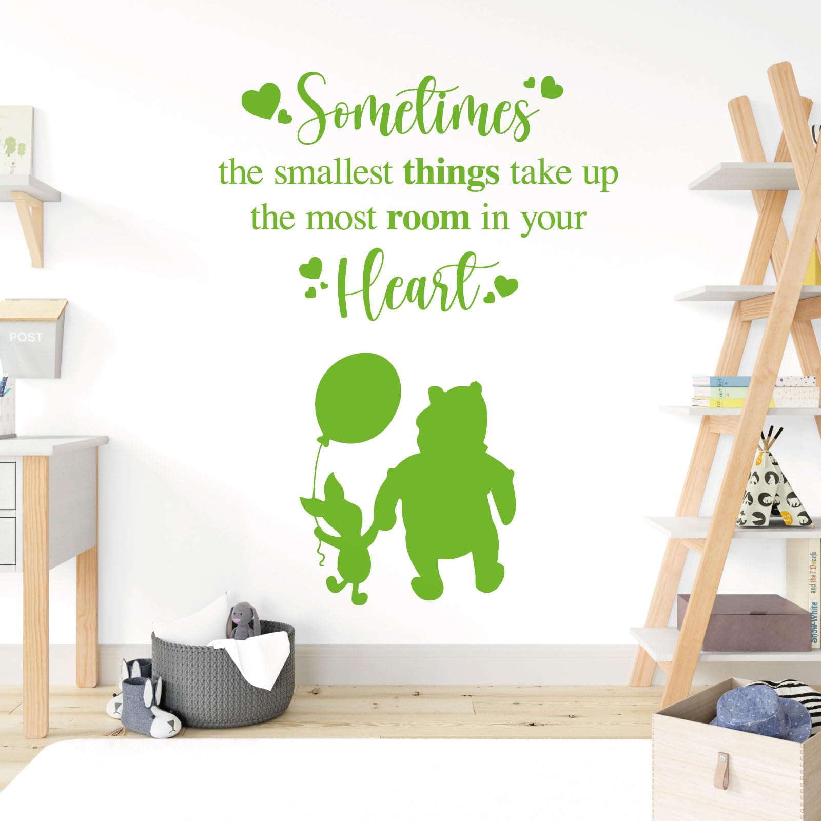 Sometimes the Smallest Things Take the Most Room in Your Heart - Movie Book Quote Wall Sticker [Medium] [Lime]