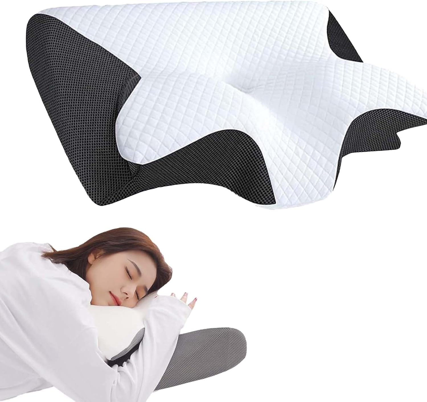 Dreamsleepz Nackenkissen Mit Memory Foam - Ergonomisch Für Alle Schlafpositionen | 60x35cm