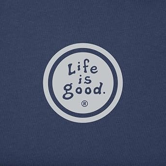 Life is Good. Mens Crusher Tee Lig Vintage Coin, Darkest Blue