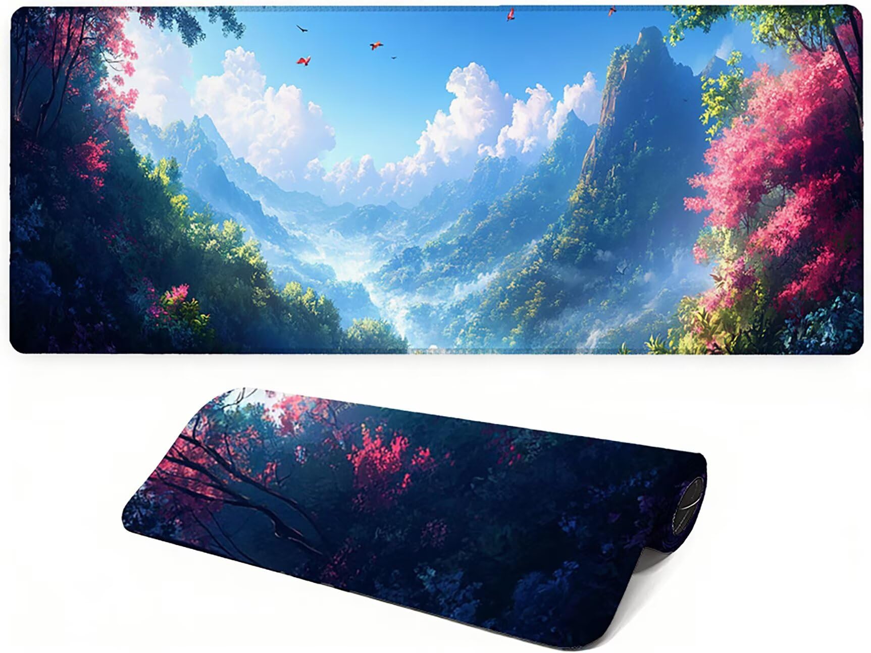 Lejnlnng Podkładka pod mysz do gier XXL, 120 x 60 cm, duża mata na biurko, wodoodporna podkładka pod mysz XL, antypoślizgowa gumowa podkładka pod mysz z przeszytymi krawędziami do biura, do gier JL