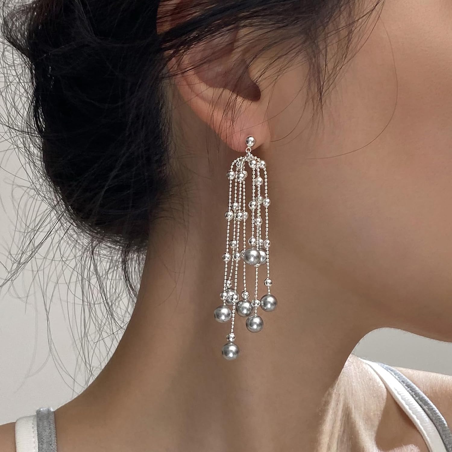 Pearl Drop Dangle Earrings for Women threading earrings Tassel Earring Wedding Earrings Porm Birthday Valentine Day Jewelry Gifts - Image 2