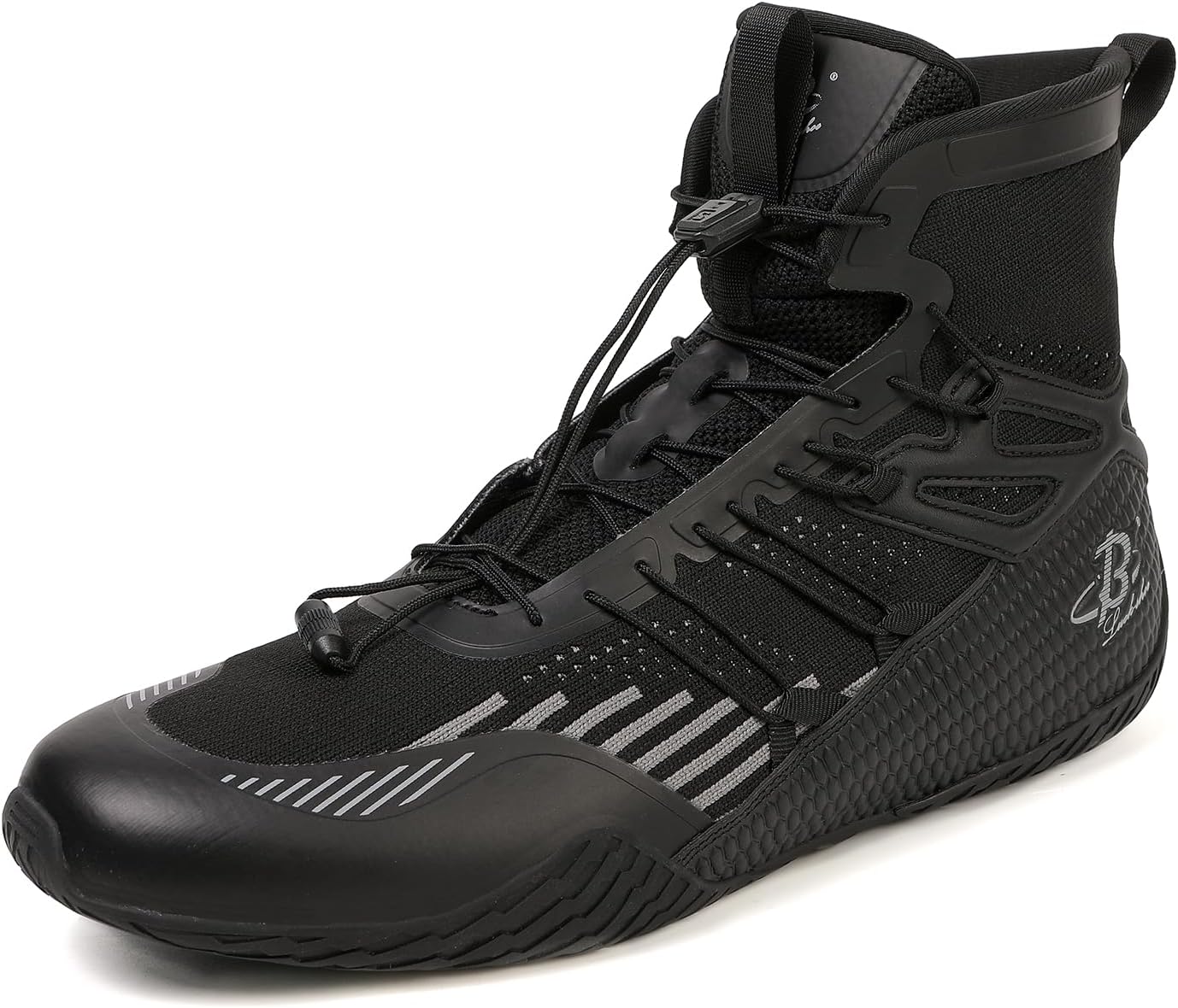 メンズ ボクシングシューズ 軽量 ハイトップ トレーニングシューズ 引き紐付き &ndash; ファイターズLS508用のサポートジムフットウェ