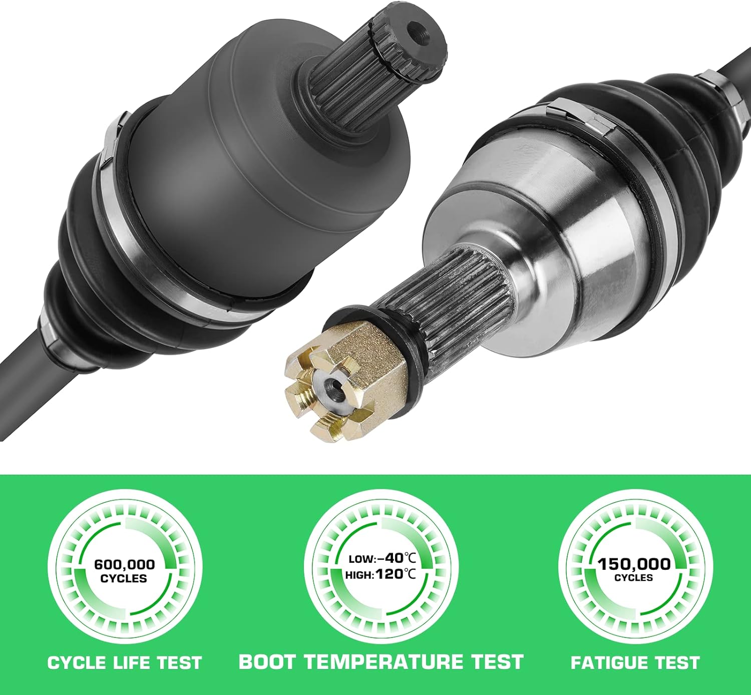 Youxmoto 2pcs Front CV Axle for Polaris 2013-2019 Ranger 900 XP/Crew; 2017-2020 Ranger XP 1000 (NON ABS/diesel/MUD); 2010-2014 RZR S 800/RZR 4 800; 2015-18 Ranger Diesel; Drive Half Shaft, For 1332637