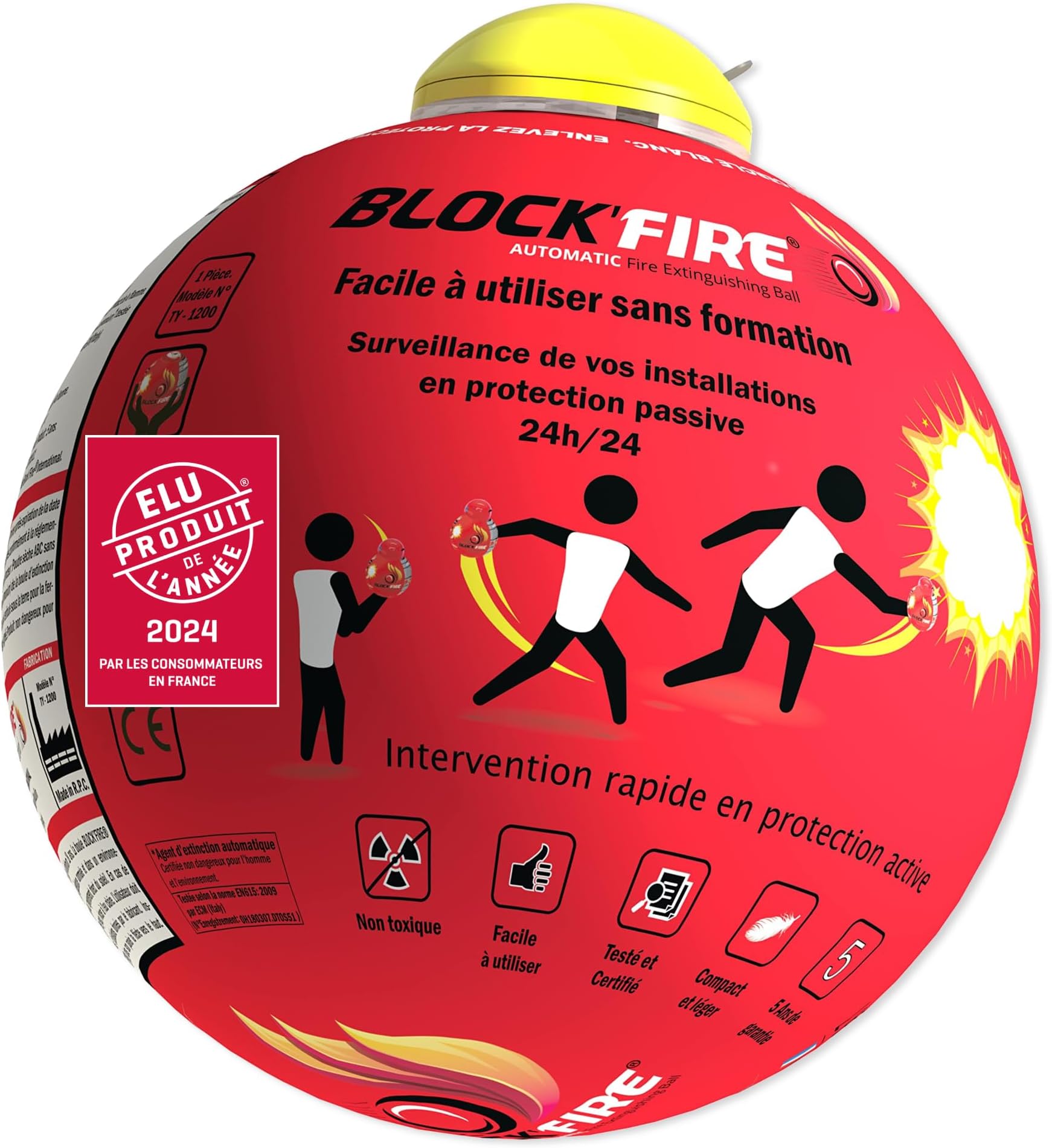 Lot De 2 Extincteurs Poudre ABC 6 Kg Gloria Avec Support Mural - Sécurité Incendie Certifiée