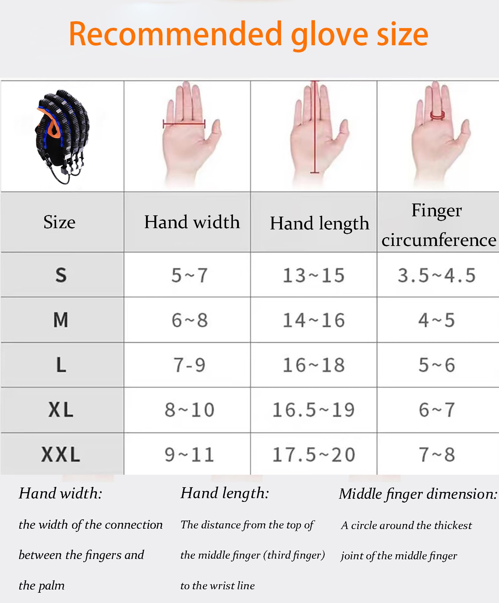 Guante Robótico De Rehabilitación para La Mano, Dispositivos para Fortalecer La Mano, Equipo para La Recuperación De La Función De Los Dedos, Velocidad Ajustable Left Hand M