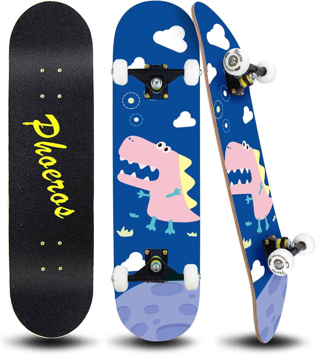  PHOEROS Skateboards -Standard Skateboards for Kids Boys Girls Youths Beginners Starter-Complete Skate Boards 31&#39;&#39;x 8&#39;&#39;Canadian Maple Pro Cruiser 