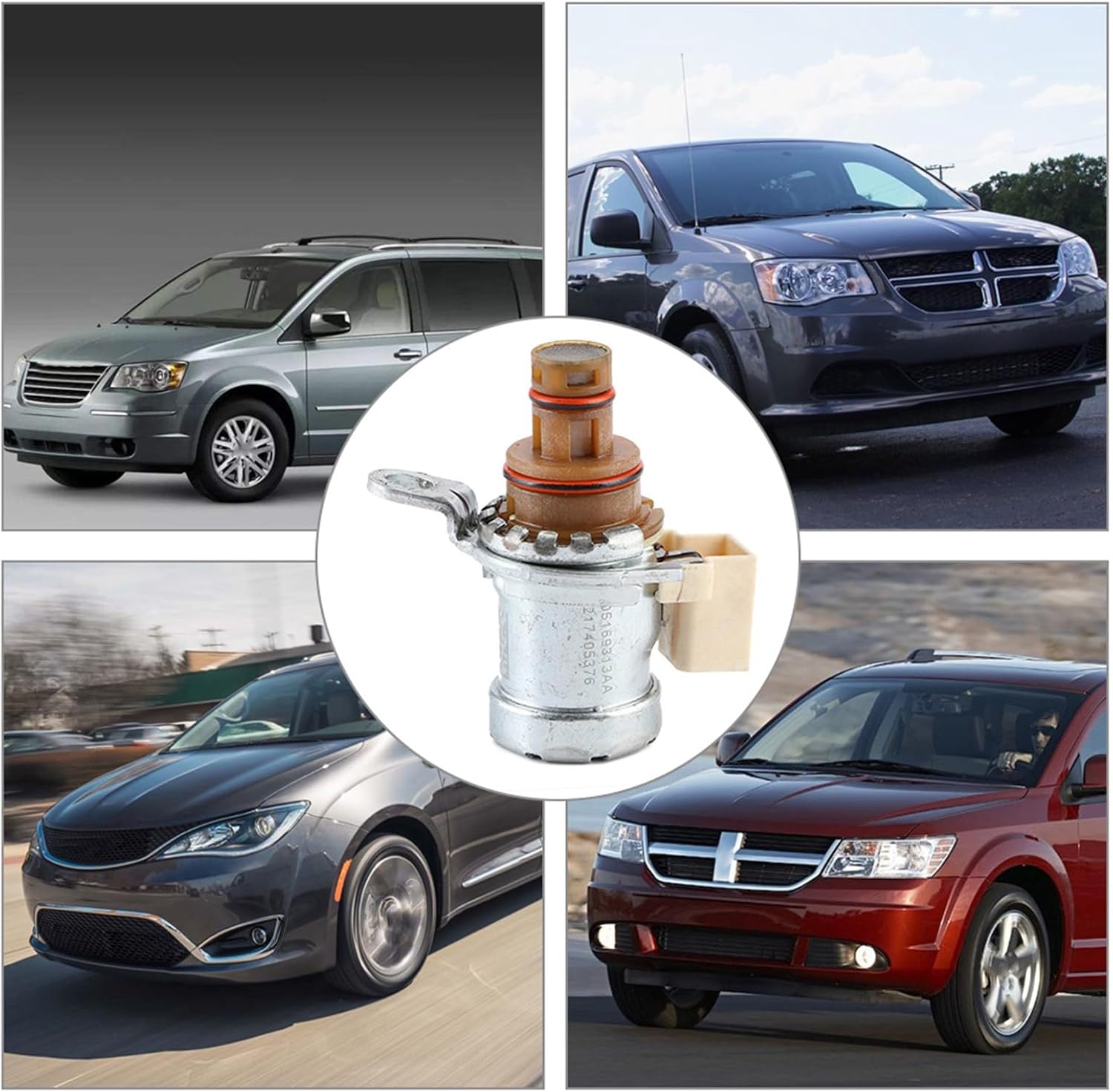 VLP Sensor Trans Variable Force Solenoid 5169313AA Aluminium Alloy Car Solenoid Replacement Fit for Journey Grand Caravan Town Country Pacifica