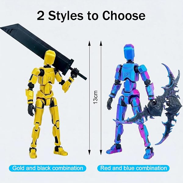 Generico JSTHHTTT 13 Action Figure Set (Assembly completato), Action Figure, Stampa 3D di Robot, T13 Action Figure Con Più Giunti, Decorazioni Desktop Per Gli Amanti Del Gioco Giocattoli - 3