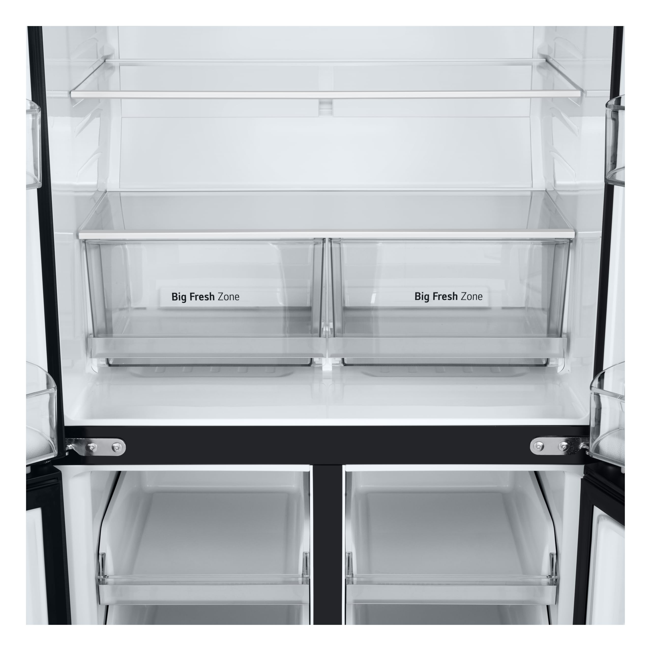 LG GMG860EPBE Frigorifero Slim Multidoor InstaView, Classe E, 638L, Wi-Fi, Door e Linear Cooling, Frigo con Dispenser Acqua UVnano senza allaccio, Metal Fresh, Frigorifero Nero Opaco