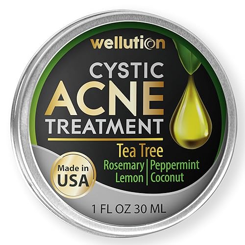 Cystic Acne Spot Treatment – Tea Tree Acne Cream – Fast-Acting Acne Spot Corrector for Face, Pimples & Blemishes – Non-Greasy, Gentle Formula – 1oz