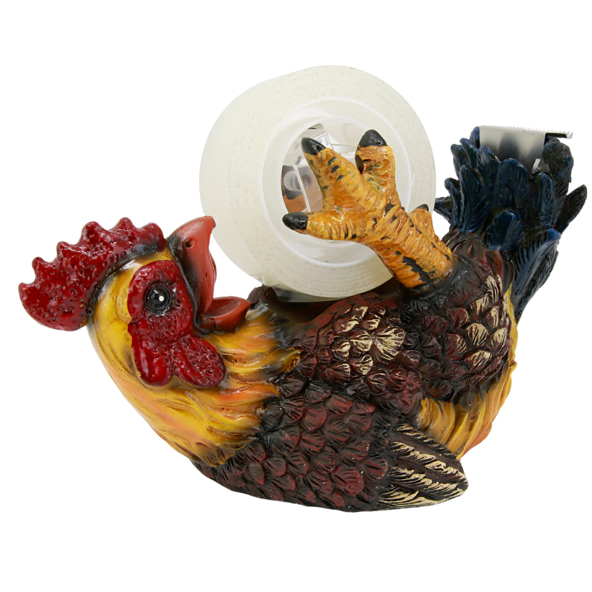 Needzo Rooster Novelty Tape Dispenser, Office Gag Gift for Coworkers, 6 Inches