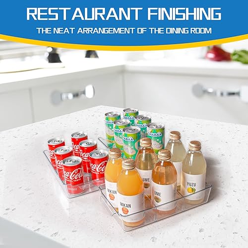 Miniatura 6 de PROGULOVER 6 cubos organizadores de refrigerador, contenedores de almacenamiento de plástico transparente, organizadores de refrigerador de