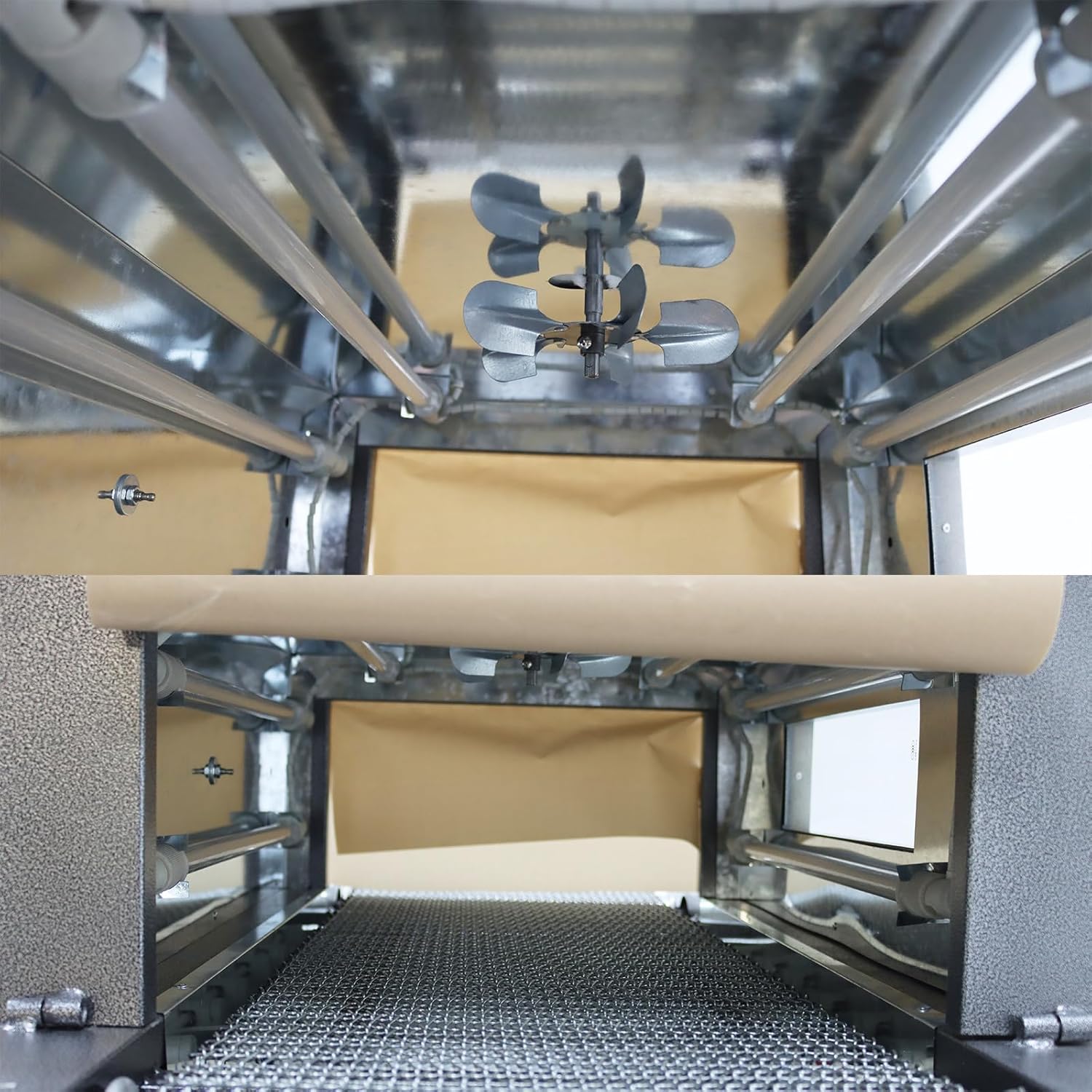 Industrial Shrink Wrap Machine Heat Shrink Packaging Machine Electric Tunnel Packaging Equipment for PVC/POF (Mesh Conveyor)220V 5.5kw