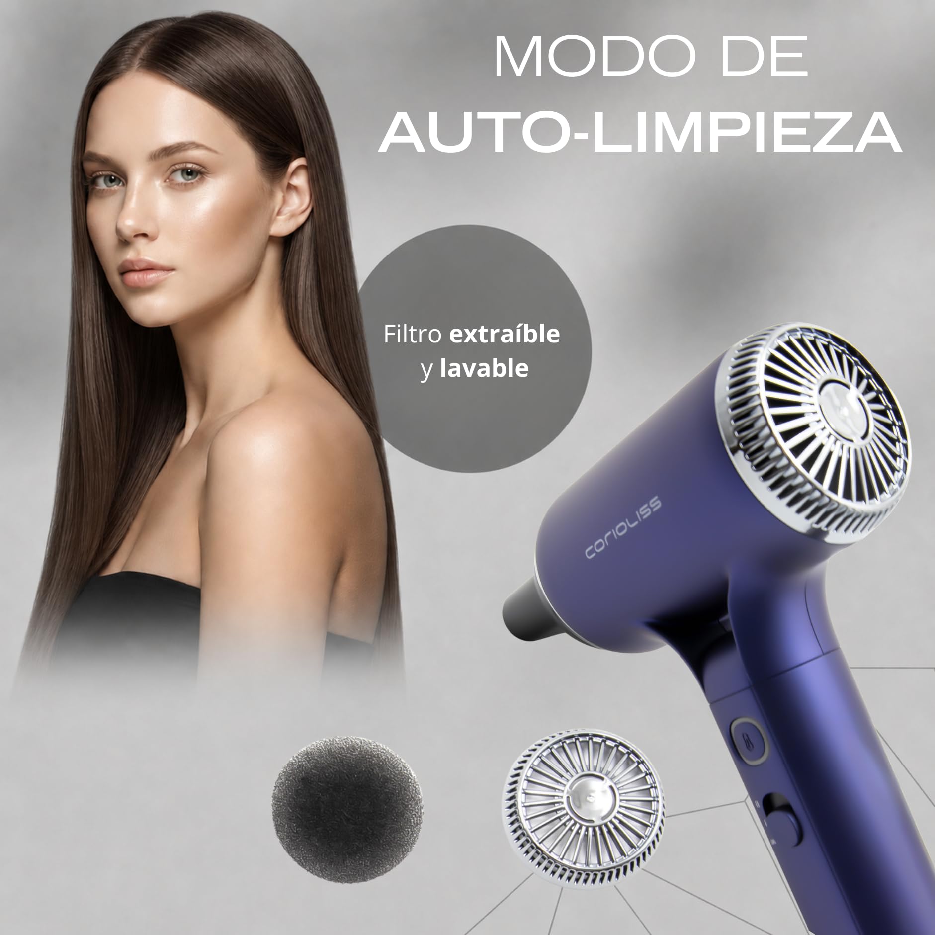 Corioliss Breeze Secador de Pelo de Viaje 1350W BLDC Iónico Profesional