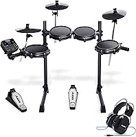 Vista 10 de Kit Bundle Alesis Drums Turbo Mesh - Juego completo de batería eléctrica con un kit de batería electrónica de malla de siete piezas, trono