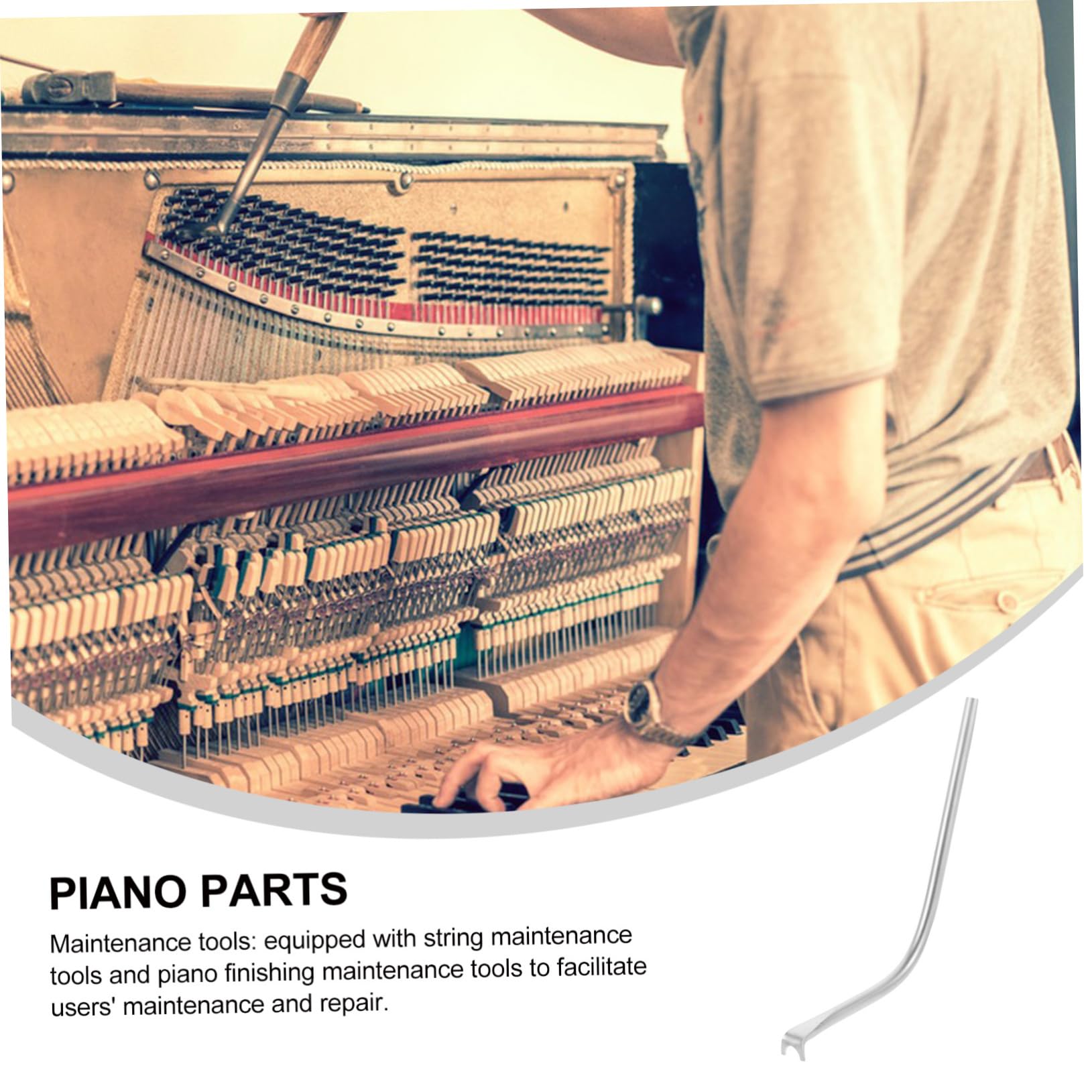ibasenice 3 Piezas De Cuerda De Piano Gancho para Cuerda Herramienta De Reparación De Instrumentos Reparación Especial De Piano Herramientas Profesionales De Reparación De Piano