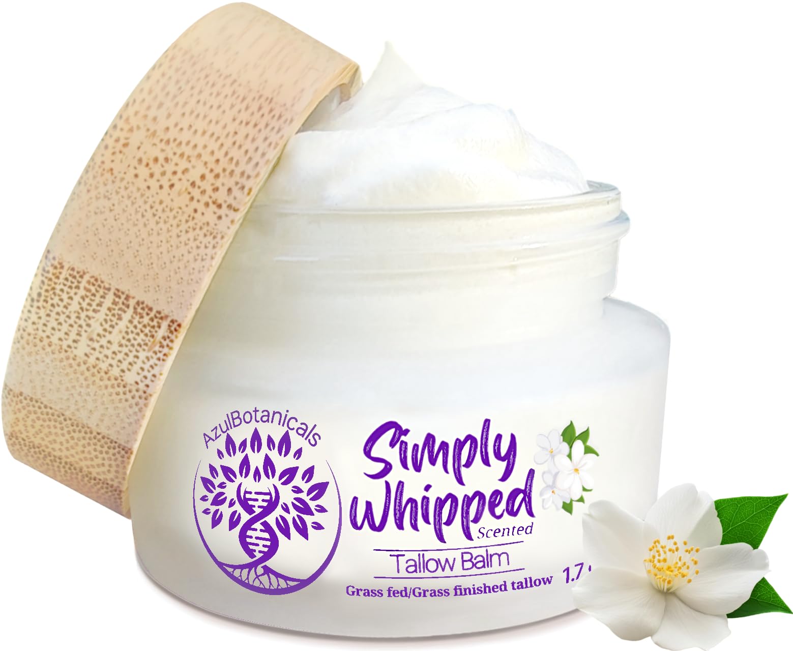 Simply Whipped Tallow Balm, Only 3 Ingredients 1.7 oz - Intense Moisture, Dry Skin Care, Natural Skincare