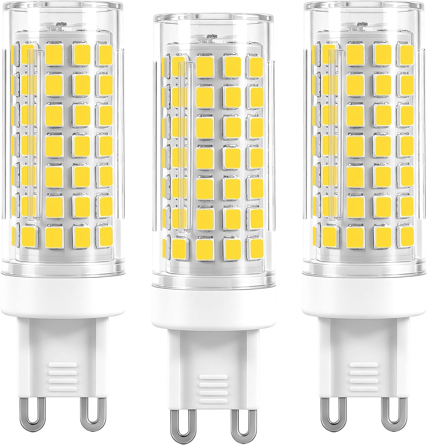 G9 LED Bulbs 3 Pack G9 bi-pin Base Corn Bulb for Chandeliers Home Lighting Cabinet Bathroom Kitchen, 7W Equivalent to 70W Incandescent Bulb 700Lumen 360°Beam Angle AC120V(Daylight White 6000K)
