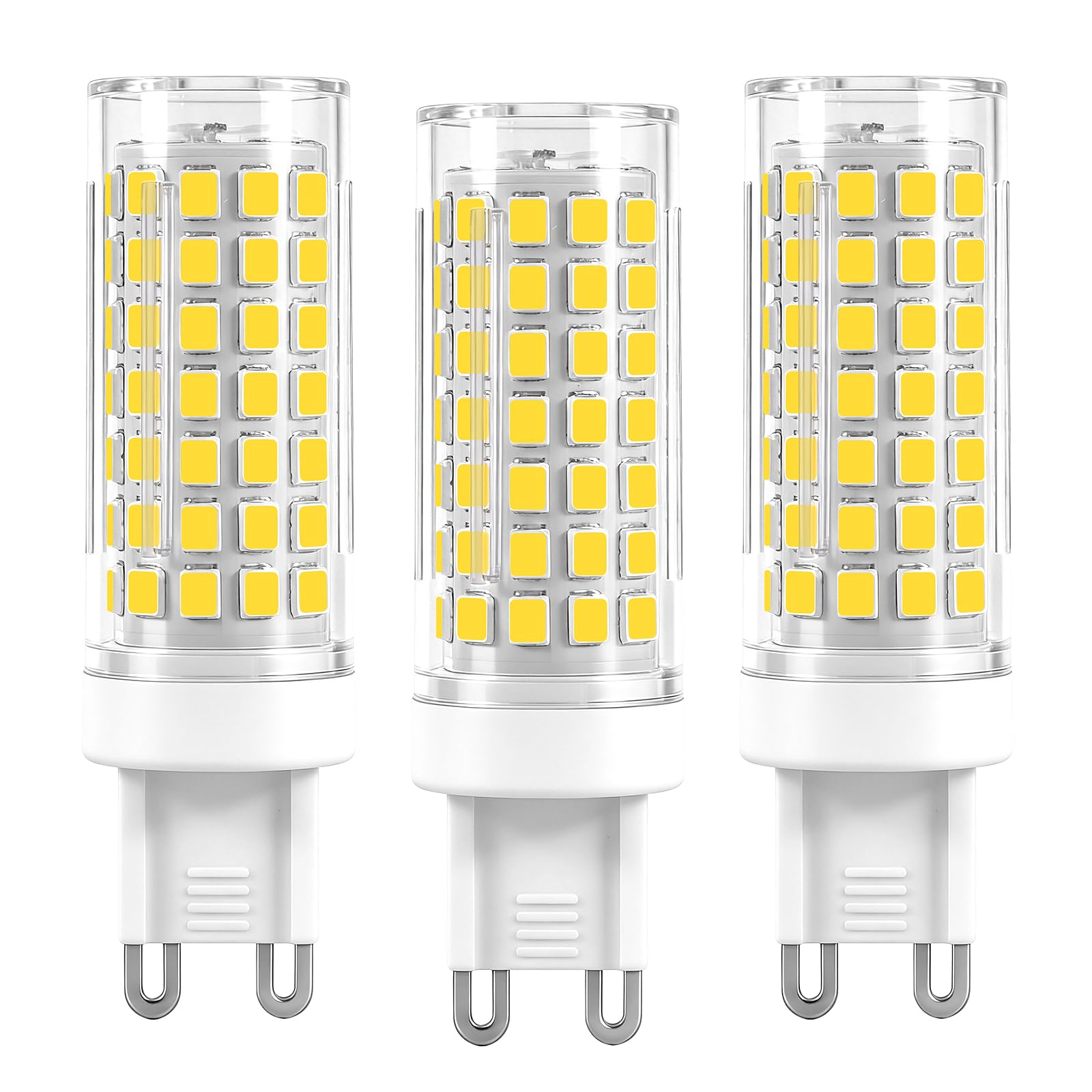 LUHMQ G9 LED Glühbirnen, 6W (600 Lumen) entspricht 60W, AC 220-240V - Für Kronleuchter, Küche & Badezimmer, Ideal für Wohnzimmer & Schrankbeleuchtung (Kaltesweiß 6000k, 3 Stück)